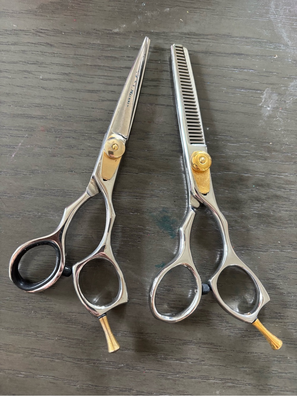 Ninja Silver and Gold Professional Hair Cutting & Thinning Shears